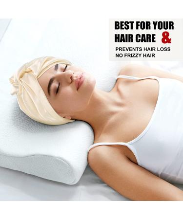 6-Piece Silk Bonnet & Scrunchies Set for Women - Beige/Pink/Rose Gold | Silk Hair Wrap & Scrunchies for Sleeping - Hair Care Accessories - Buy Online on GoSupps.com