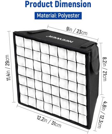 NEEWER Foldable Softbox Diffuser with Grid for NL660 LED Light - Ideal for Studio Photography & YouTube Video Lighting - Buy Online on GoSupps.com