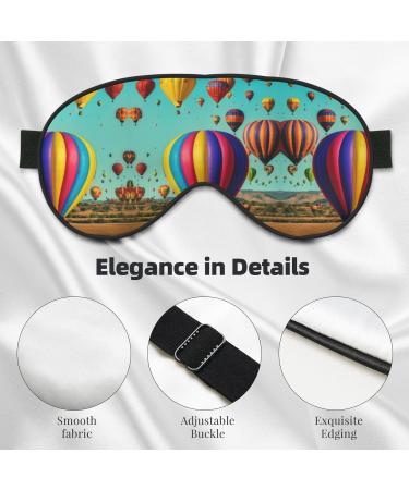 Buy Lavender Hot Air Balloon Print Unisex Sleeping Eye Mask - Soft Comfortable & Light-Blocking - Perfect for Travel | International Shipping Available - Buy Online on GoSupps.com