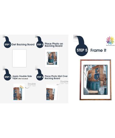 Mat Board Center 8x10 White Photo Mats - Pack of 20 Backing Boards for Frames & Prints - Buy Online on GoSupps.com