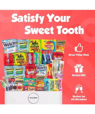 Assorted Candy Party Mix Variety Pack - 60 Count Plus | Halloween Fun Size Care Package with Gummies, Lollipops, Sour Patch, and More | Bulk Treats for Loot Bags, Stocking Stuffer, Pi ata | Individually Wrapped - Buy Online on GoSupps.com