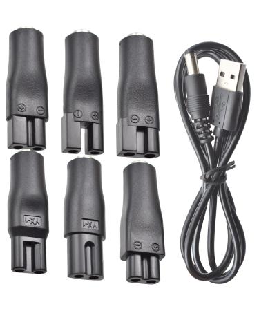 7 PCS Power Cord 5V Replacement Charger USB adapter Suitable for Electric Hair Clippers
