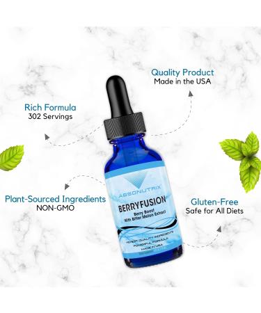 Absonutrix BerryFusion 390 mg 4 FL OZ Liquid 302 Servings Made in USA Plant-Based Ingredients Blueberry Extract Bitter Melon Gluten-Free Non-GMO - Buy Online on GoSupps.com