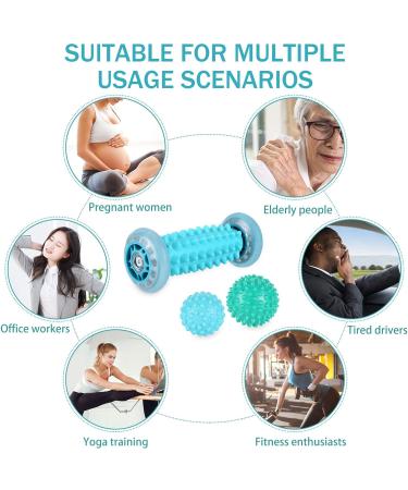 Unideal Hedgehog Massage Balls Set | Premium Foot Massage Scooter for Plantar Fasciitis Relief & Relaxation | Carrying Bag Included - Buy Online on GoSupps.com