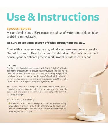 Psyllium Husk Powder Organic Certified - Finely Ground Whole Psyllium Husk Organic Fiber Powder for Baking Smoothies & More - Vegan Gluten Free Non-GMO & Filler Free Soluble Fiber (66 Servings) - Buy Online on GoSupps.com