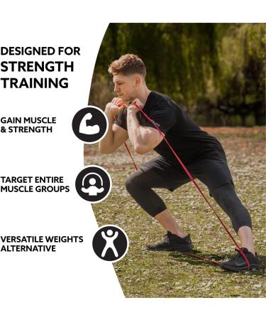 3DActive Pull Up Assist Band | Resistance Band for Strength Training Powerlifting & Crossfit | Free Exercise Guide | Red - 10 to 35 lbs - Buy Online on GoSupps.com