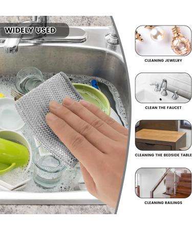 40Pcs Wire Dishwashing Rags 7.87 7.87 Inch Non-Scratch Wire Dishcloth for Drying Steel Wire Dish Towel Double Sided Non-Scratch Dish Scrubbers Practical Wire Cleaning Cloth for Sink Counters - Buy Online on GoSupps.com