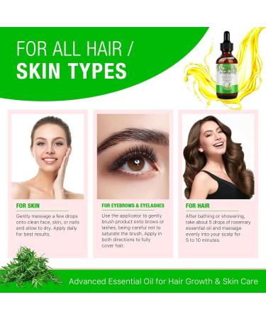 Rosemary Oil for Hair Growth & Hair Loss - Nourishing 120ml with Massage Comb | Strengthens & Restores Dry Damaged Hair - Buy Online on GoSupps.com