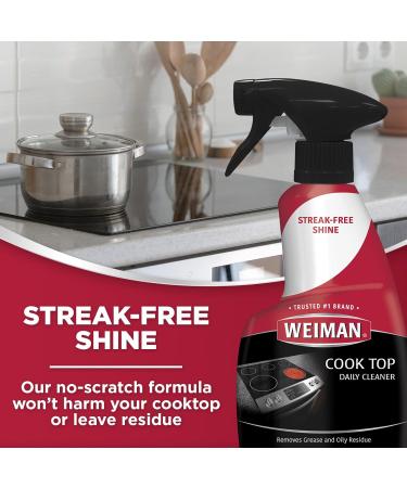 Weiman Cooktop Daily Cleaner & Polish For Ceramic Glass Induction Stovetops - 2 Pack 12 oz - Buy Online on GoSupps.com