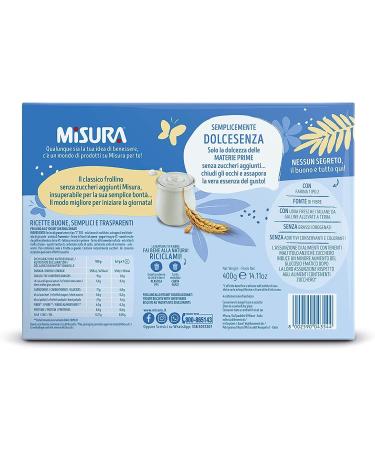 Misura Dolcesenza Yogurt Biscuits without added sugar - 3 yogurt biscuits without added sugar - Biscuits - 400 g - Buy Online on GoSupps.com