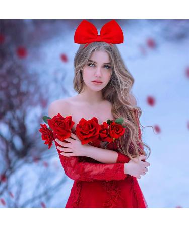 Red Bow Headband for Girls Kids Party Decoration, Christmas Cosplay Costume Hair Hoop - Buy Online on GoSupps.com