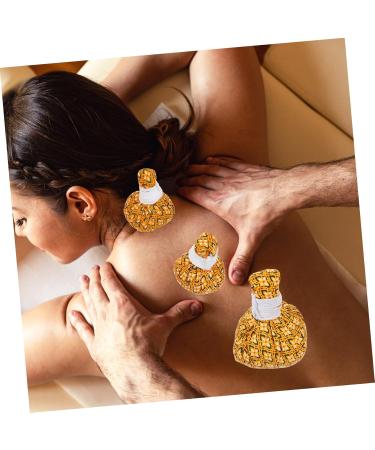Lurrose 3-Set Warm Roasted Wormwood Rolls - Body Relaxing Spa Bag Thai Massage Fleece Manual Massage Balls for Ultimate Relaxation - Buy Online on GoSupps.com