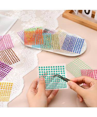 3440 Pieces Rhinestone Stickers 20 Sheets Self Adhesive Gems Stickers DIY Bling Jewel Stickers Crystal Gem Stickers for DIY Crafts Face Nails (3 Size 20 Colors) - Buy Online on GoSupps.com