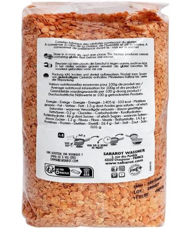  Sabarot Sabarot Bag for red lentils 1 kg - Buy Online on GoSupps.com