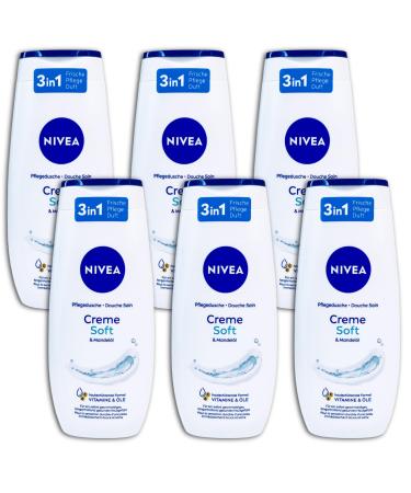 NIVEA NIVEA 6 x 250 ml Shower Gel Cream & Almond Oil