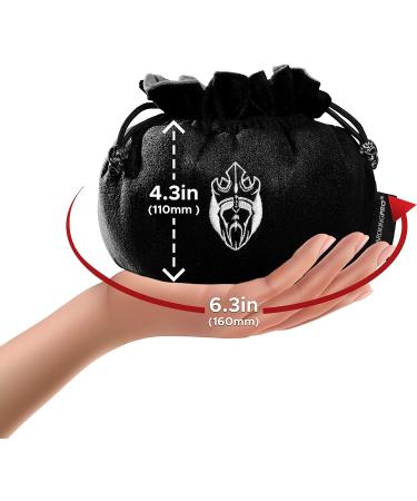 CardKingPro Immense Dice Bag with Pockets - Black | Holds 150+ Dice | Perfect for Dice Hoarders | Patented Design - Buy Online on GoSupps.com