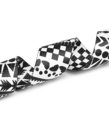 Mercano Adjustable Dog Collar - Soft Nylon Comfort & Durable Patterned Design for Small to Medium Dogs & Puppies (Black & White) - Buy Online on GoSupps.com