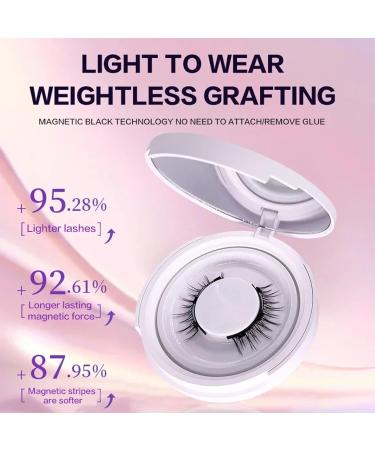 Magnetic False Eyelashes Kit Reusable Magnetic Lashes Kit Without Eyeliner False Eyelashes With Applicator Natural Look Effect Easy To Wear No Glue And No Makeup Remover Natural False Eyelashes S05 - Buy Online on GoSupps.com