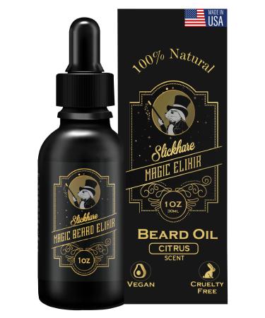 Slickhare Magic Beard Elixir beard oil. 100% All Natural Organic Beard Oil For Men Made in USA Fl Oz Pack of 1 | Gifts for Men| Him| Dad| Boyfriend| Husband 1 Fl Oz (Pack of 1)
