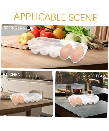 Zerodeko Egg Rack Container with Lid Eggs Pallets Fridge Countertop Egg Holder Egg Boxes Egg Carton Camping - Buy Online on GoSupps.com