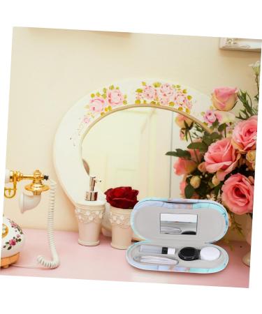 Solustre Double-Lod Glasses Case & Contact Lens Holder | Red Protective Travel Tweezers & Flocked Cloth | International Shipping Available - Buy Online on GoSupps.com