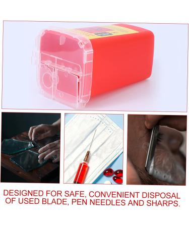 Frcolor 4-Pack Razor Storage & Blade Disposal Containers - Safe Syringe & Razor Waste Box for Barbershops | 15.4x9.5cm - Buy Online on GoSupps.com
