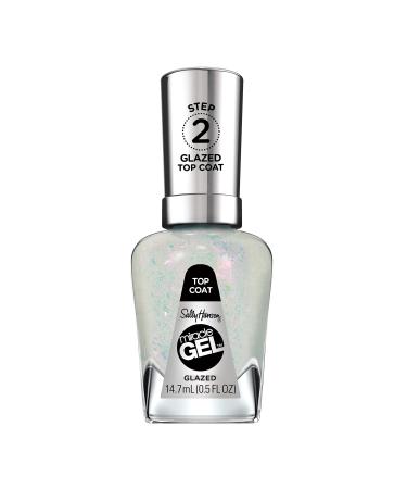 Sally Hansen Miracle Gel Glazed Top Coat Long Lasting Gel-Like Formula No UV Lamp Needed Clear Nail Polish
