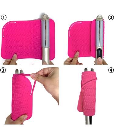 Heat Resistant Mat for Curling Irons & Hair Styling Tools - 9x6.5 Pink | Shop Internationally - Buy Online on GoSupps.com