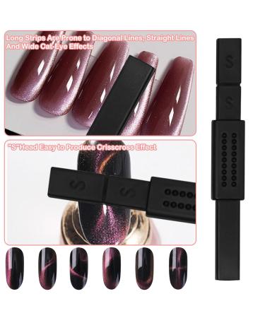 4Pcs Cat Eye Nail Magnet Set - Double-Head Tool for Gel Polish Art | Strong Suction & DIY Manicure | Perfect for Salon & Home Use - Buy Online on GoSupps.com