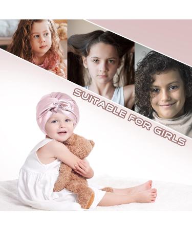Arqumi Kids Double-Layer Satin Hair Bonnet - Adjustable Pink Sleep Cap for Girls - Buy Online on GoSupps.com
