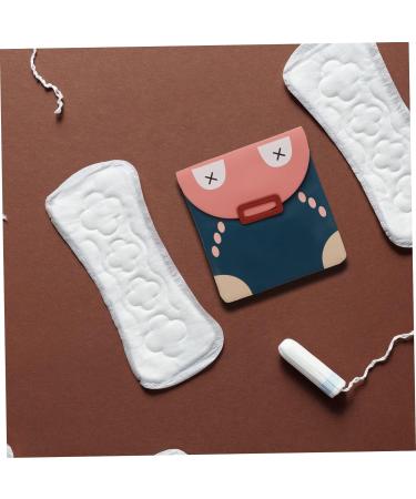 Lurrose Travel Napkin Purse - Leather Diaper Bag for Menstrual Pads and Coins - Pink 13.5X12X1CM - Buy Online on GoSupps.com