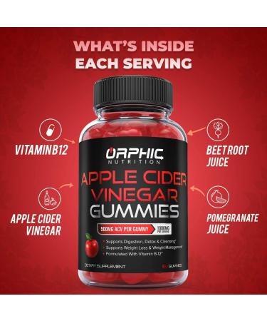 Apple Cider Vinegar Gummies 1000mg for Weight Loss, Energy & Gut Health | With B12 & Beetroot for Digestion, Detox & Cleansing - Buy Online on GoSupps.com