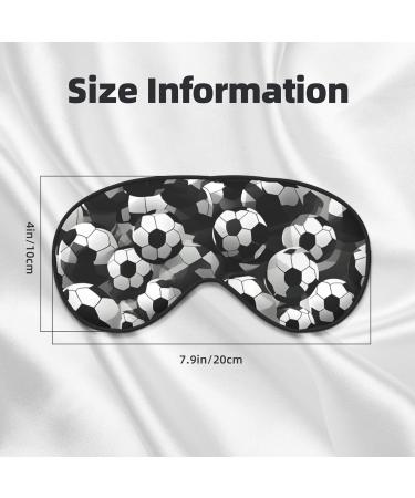 Black & White Soccer Ball Eye Mask | Soft Imitation Silk Adjustable Night Blindfold 4x7.9 in - Perfect for Sleep & Travel - Buy Online on GoSupps.com