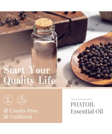 PHATOIL Black Pepper Essential Oil 10ML - 100% Pure & Undiluted for Diffusers - Cruelty-Free Home Aromatherapy - 10.00 ml - Buy Online on GoSupps.com