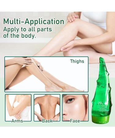 Pure Aloe Vera Gel for Face & Body - Hydrating Travel Size Moisturizer for All Skin Types | Non-Sticky Fast Absorbing Aloe Cream - Buy Online on GoSupps.com