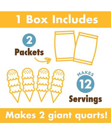 Delicious Premium Chocolate Ice Cream Starter Mix - Easy & Quick Gourmet Dessert, Makes 2 Quarts - Made in USA (15oz) - Buy Online on GoSupps.com