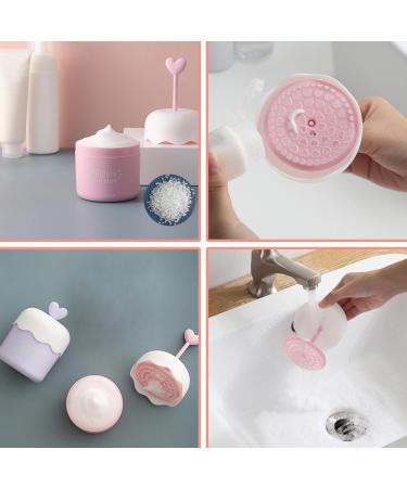 Foam Maker for Face Wash 2Pcs Heart Design Cleanser Foamer Portable Bubble Foamer Fast Foaming PP Skincare Foam Maker for Home Travel - Buy Online on GoSupps.com