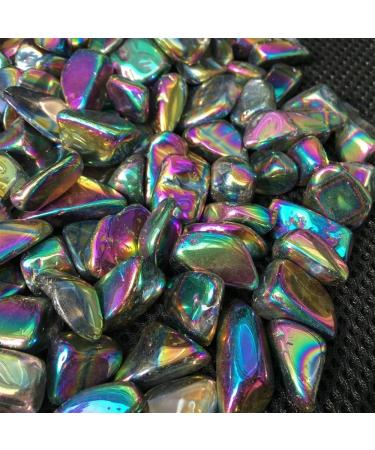 Natural Crystal Rough Natural Magic Rainbow Aura Quartz Crystal Colored Tumbled Stones Titanium Coated (Size : Purple) - Buy Online on GoSupps.com