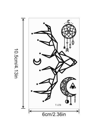 50 Sheets Temporary Tattoos Stickers - Small Black Tiny Waterproof Body Art for Women, Men - Hand, Neck, Wrist - Buy Online on GoSupps.com