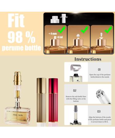Travelofo Perfume Atomiser Perfume Travel Bottle 10ML Refillable Perfume Spray Bottle Easy to Refill Empty Atomiser Bottle for Purse Handbag Pocket and Luggage (Gold) - Buy Online on GoSupps.com