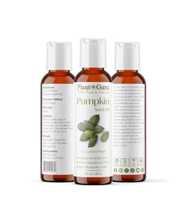Pumpkin Seed Oil 2 oz - Virgin Unrefined Cold Pressed 100% Pure | Natural Skin Body & Face Care | Aromatherapy & More - Buy Online on GoSupps.com