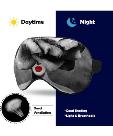 LynaRei Woman Head Flower Sleeping Mask - Modern Art Blindfold for a Restful Sleep - Adjustable Strap - Style-5 - Buy Online on GoSupps.com
