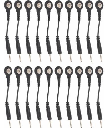 20 Pieces Snap Electrode Cable for TENS Device - 5cm Black Electrode Wires - High-Quality International Shipping - Buy Online on GoSupps.com