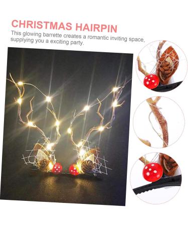 FRCOLOR 3 Pairs Luminous Antlers Hair Clip Toddler Outfits Summer Clothing Role Play Outfits Lightweight Reindeer Antler Clips LED Antler Hair Clip Luminous Reindeer Headband Ear ABS - Buy Online on GoSupps.com