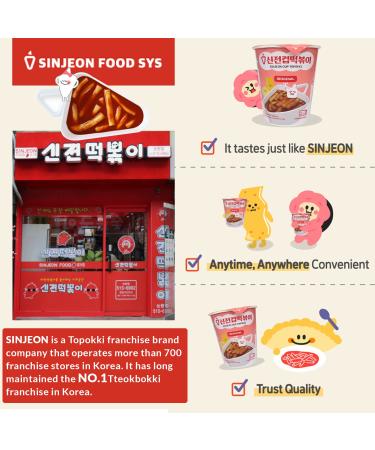 SINJEON Gochujang Tteokbokki Korean Flavor Topokki Instant Rice Cake 4.41oz - Pack of 3 | Sweet & Spicy K-Street Food Snack | 2 Minutes Ready | Authentic Korean Flavors - Buy Online on GoSupps.com