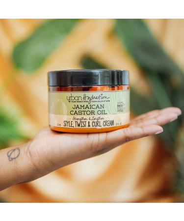 Urban Hydration Jamaican Castor Oil Curl Styling Cream - Sulfate, Paraben, Dye Free - Moisturizes, Thickens, Prevents Breakage - 8.4oz - Buy Online on GoSupps.com