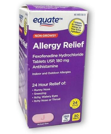 Allergy Relief Tablets- 180mg Fexofenadine Hydrochloride 30ct (Pack of 1) Boxed by Fusion Shop Store - Buy Online on GoSupps.com