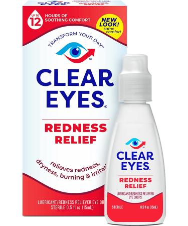 Clear Eyes Redness Relief Eye Drops 0.5 Fl Oz - Pack of 3 | Soothes and Relieves Red Eyes - Buy Online on GoSupps.com