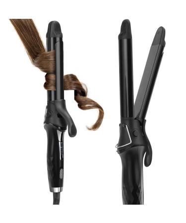 2-in-1 Hair Straightener Curling Iron 1 Inch Produces Classic Curls and Straightening for use on Short Medium and Long Hair Curls Beautifully & Straightens Well