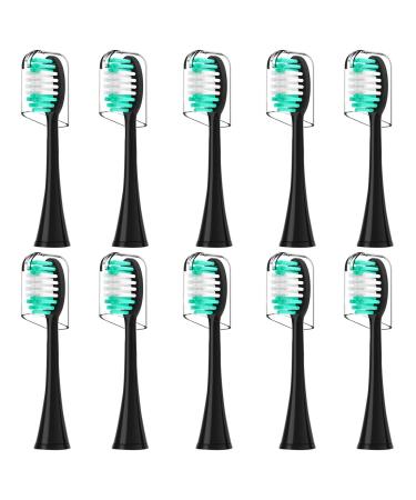 Replacement Toothbrush Heads Compatible with AquaSonic Black Series  Vibe Series  Black Series Pro  Duo Series Pro (Black)